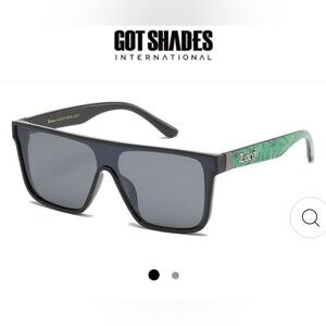 Men’s LOCS Hardcore Gangster Hip Hop Marijuana Leaf Matte Black Frame Dark Lens